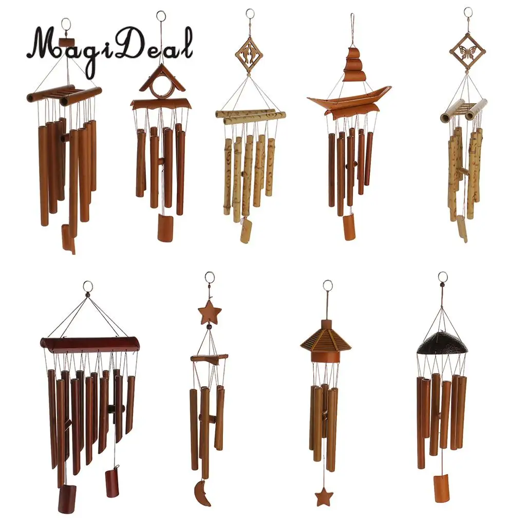 MagiDeal Relaxing Bamboo Yard Garden Outdoor Living Wind Chimes Windchime Home Decor