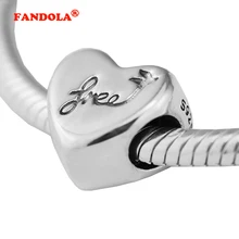 Подходит Пандора браслет сердце свободы талисманы стерлингового серебра 925 DIY бусины для ювелирных изделий