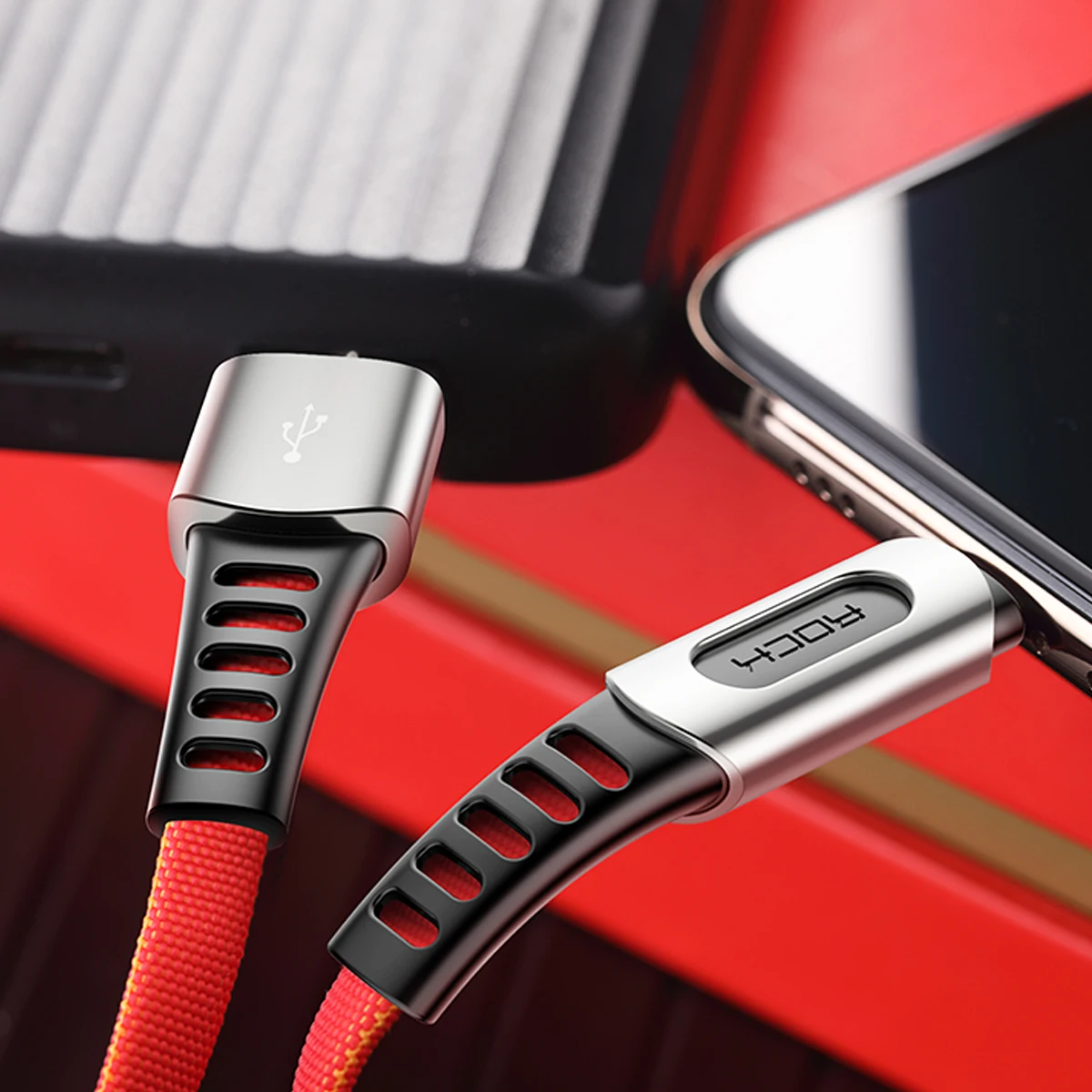 USB кабель для передачи данных из цинкового сплава для iPhone X, XR, XS, Max, XS, 8, 7, iPad, нейлоновый плетеный кабель для синхронизации данных и зарядки телефона, usb кабель для освещения