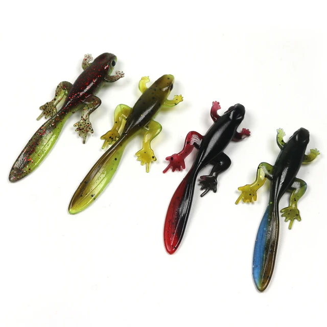 4PCS 8cm/3.8g Multicolor Artificial Lizard Soft Fishing Lures