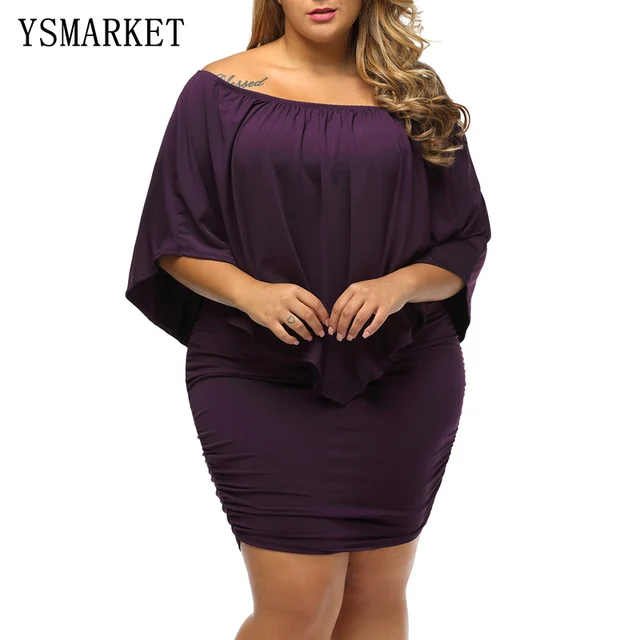 Off Shoulder Dresses Plus Size Multiple Dressing Layered Sexy Black ...