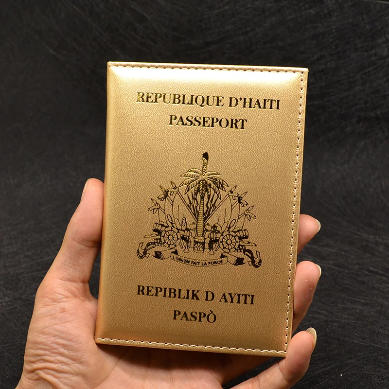 Карамельный цвет Республика Haiti Pasport Обложка Путешествия женщины из искусственной кожи чехол для паспорта милый розовый девушки держатель паспорта