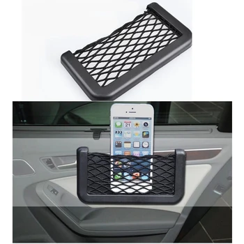 

Car Seat Side Back Storage Net Bag Phone Holder Pocket Organizer Stowing Tidying for volvo mazda volkswagen renault toyota etc.