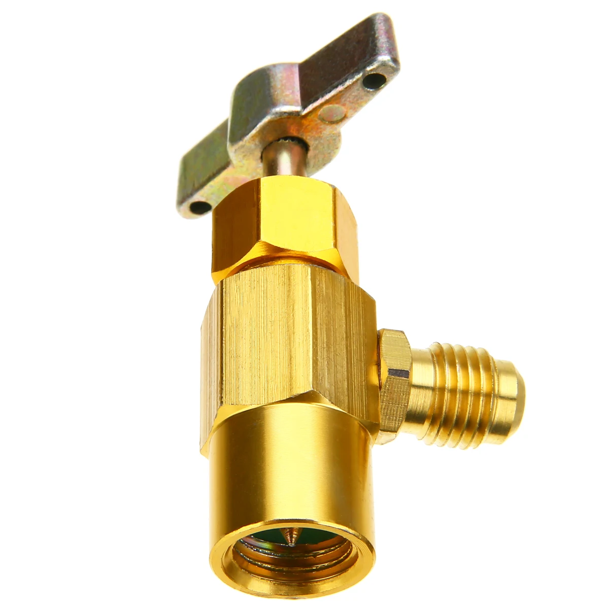Aluminum AC R-134a Refrigerant Tap Can Dispensing 1/2 inch ACME Thread Jointed Valve M16 Thread for Automobile Air Conditioning