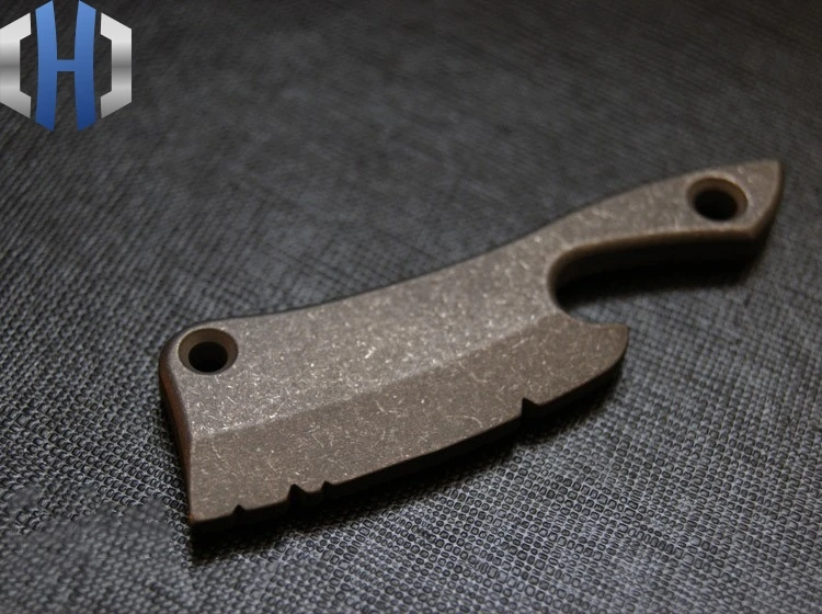EDC титановый сплав маленький кухонный нож кулон «Ключ» брелок Подвеска цепочка пряжка не окантована - Цвет: Серебристый