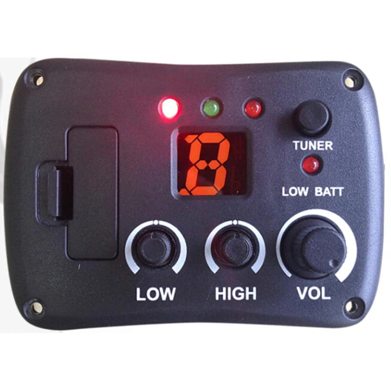 

New Arrival 2Band EQ With FND Tuner Volume+Tone Function+Chromatic Tuner Frequency Response 20Hz~20kHz Pickup Guitar Accessories