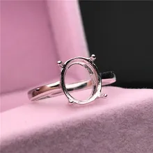 4 когти стиль кольцо овальной формы основа S925 посеребренное 18 К Золотое кольцо основа хвостовик зубец Установка драгоценные камни инкрустированные ювелирные изделия DIY для женщин
