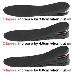 Горячая стелька для увеличения роста пятки вставки обуви стельки Невидимые Регулируемые Дышащие стельки BVN66