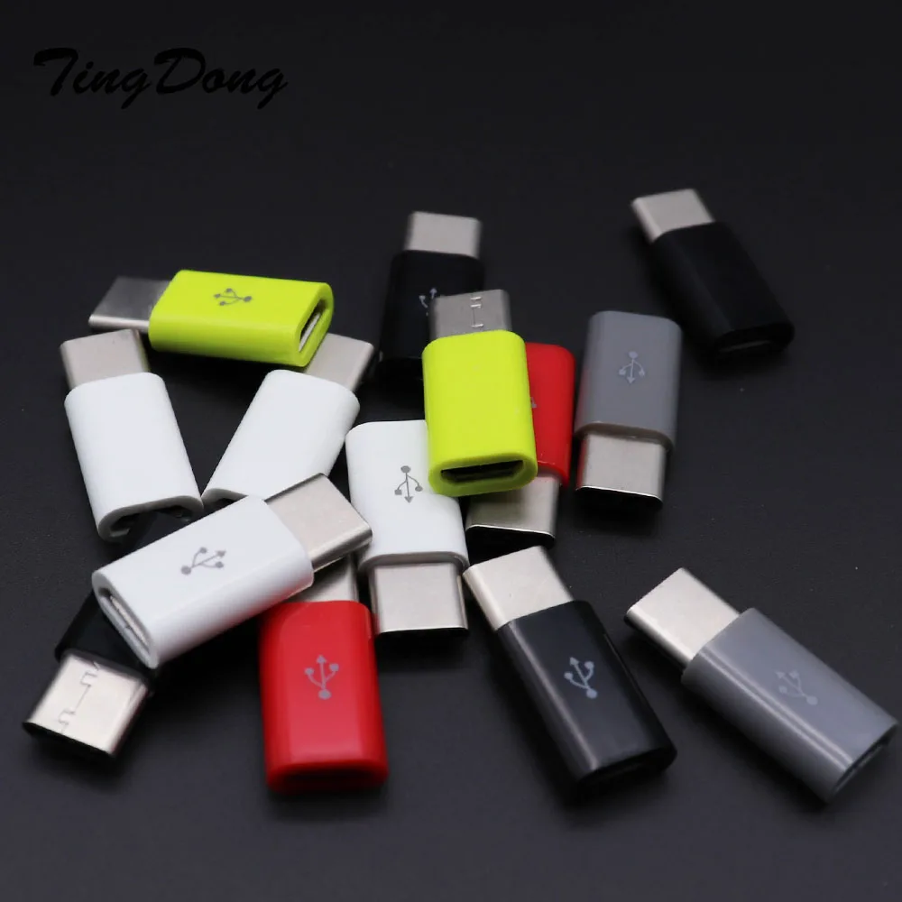 

TingDong 50PCS USB C Adapter Micro USB Female To Type-C Male Type C Cable Adapter For Xiaomi 6 for Huawei for Samsung S9 S8