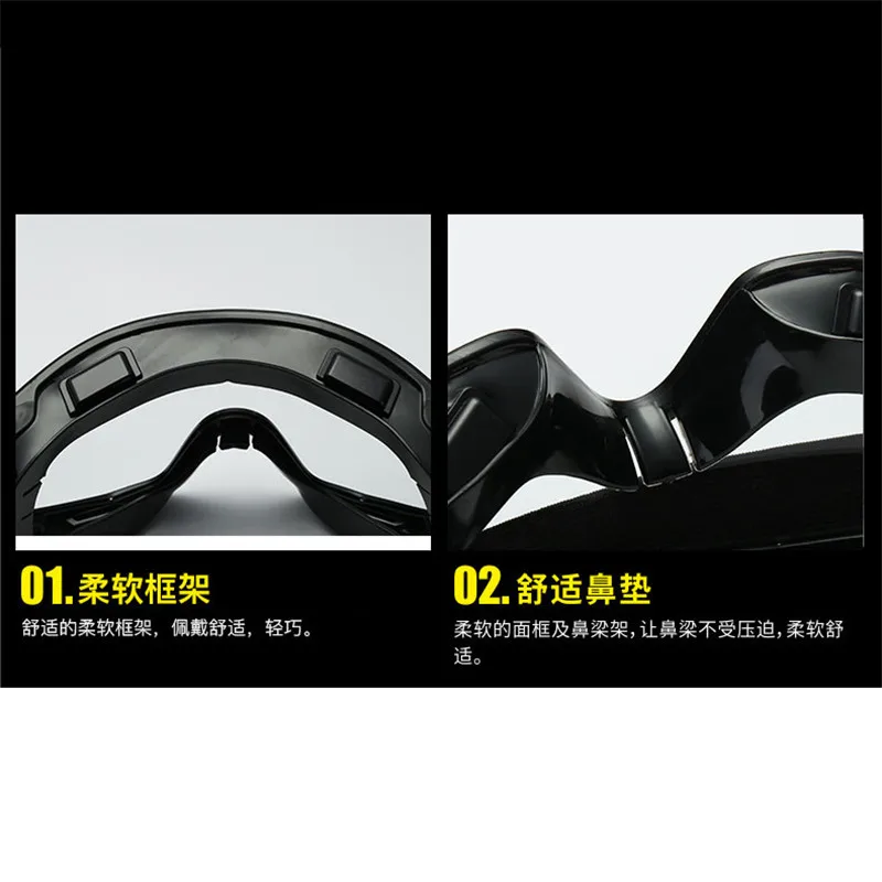 Ski Goggles Men Women Snowboard Goggles Glasses for Skiing UV400 Protection Snow Skiing Glasses Anti-fog Ski Mask rubber band