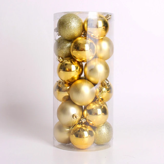 4MM Shatterproof Christmas Gold Baubles Balls XMAS Tree Ornament Decor 4MM Shatterproof Christmas Gold Baubles Balls XMAS Tree Ornament Decor