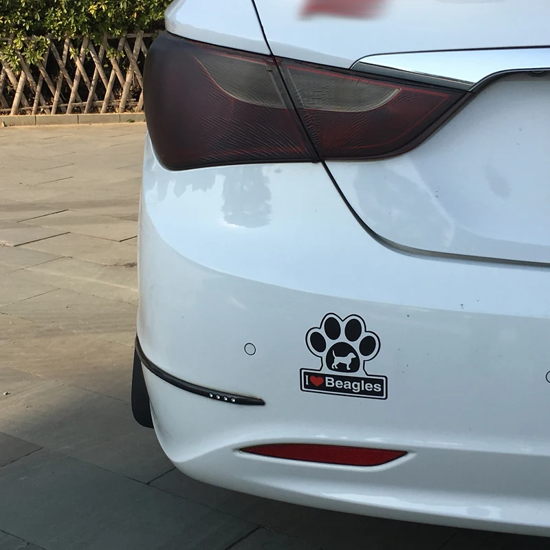 BEMOST 11 2*11 см автомобильные наклейки с надписью I LOVE BEAGLES DOG Paw декоративные