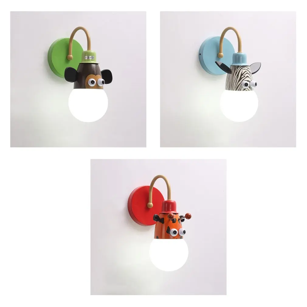 

2018 NEW Lovely Cartoon Style Night Light Children's Wall Lamp Monkey /Zebra/Giraffe Children's Wall Lamp Wholesale Sale
