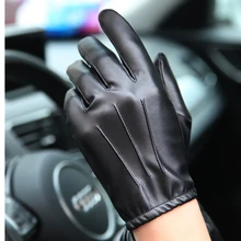 Svadilfari Male New 2018 Spring Winter Real Leather Short Thin/Thick Black sheepskin Glove Man Gym Luvas Car Driving Mittens