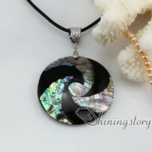 Круглый пэчворк Абалон Пингвин seashell мать жемчужный море ожерелья из раковины моллюска Подвески 2013 Ювелирные изделия ручной работы
