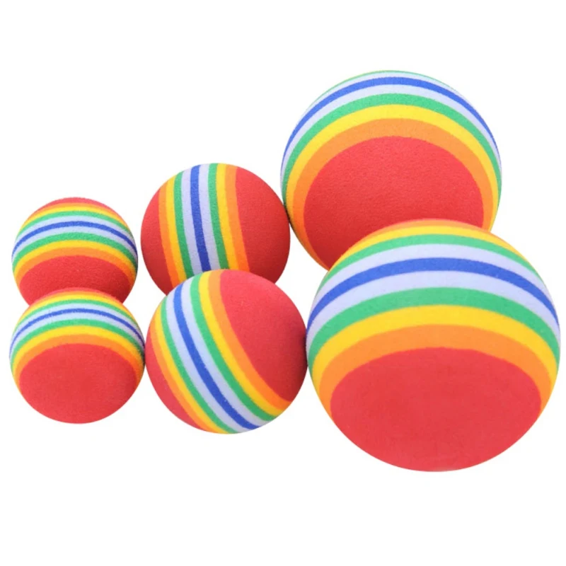 10Pcs Lovely Colorful Cat Toy Natural Foam Ball Interactive Cat Toys Play Chewing Rattle Scratch