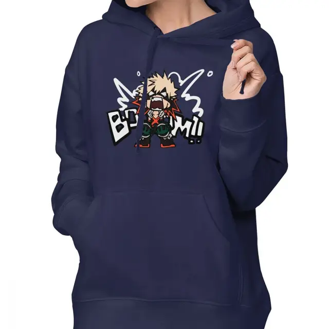 My Hero Academia Katsuki Bakugo Booom Anime Pullover Hoodies For Women