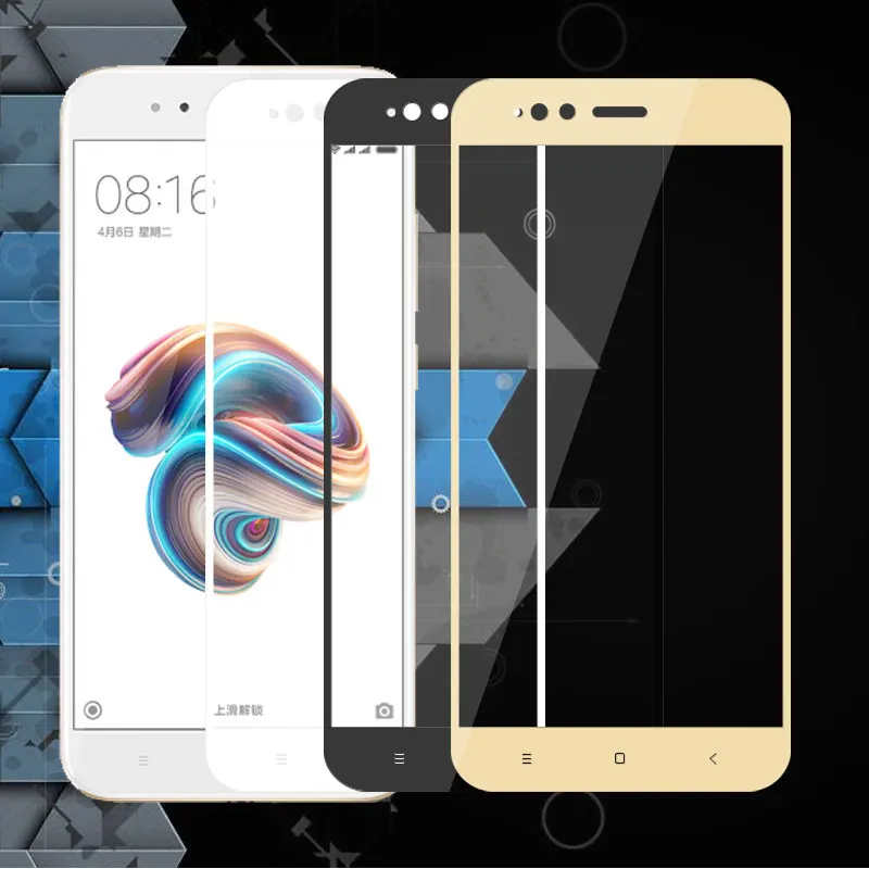 

Full Cover Tempered Glass For Xiaomi Mi 5X Mi5X Phone Screen Protector Glass For Xiaomi Mi A1 MiA1 Protective Film Front Glass
