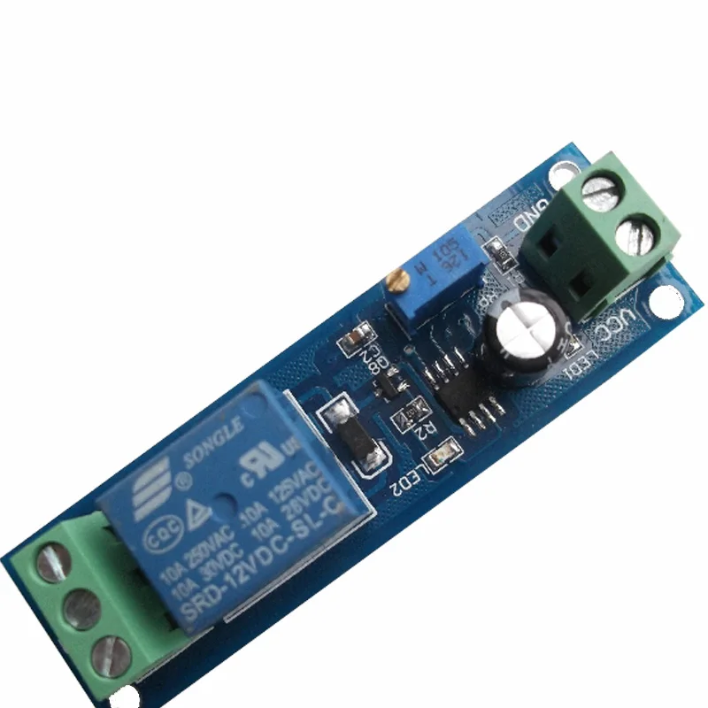 

NE555 time delay relay module, monostable switch / delay switch / delay on (12V) automotive electrical delay