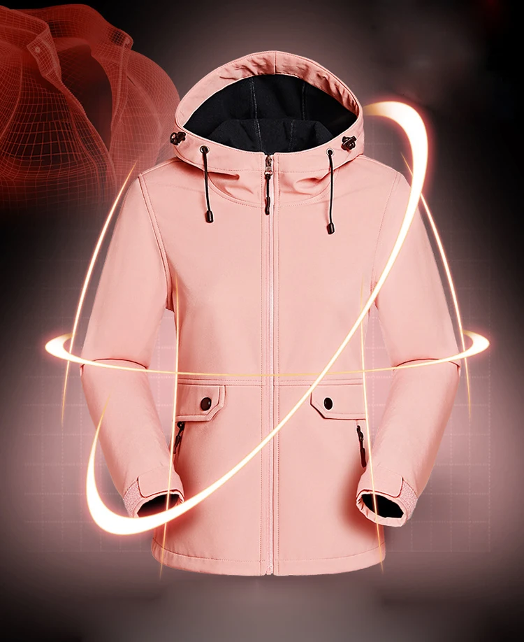 Esportes ao ar Cabolsa de Pesca Feminino Primavera Outono Softshell Velo Jaqueta Livre Camuflagem Térmica Blusão Caminhadas Acampamento Vb082 3 Cheap Jaq. caminhada