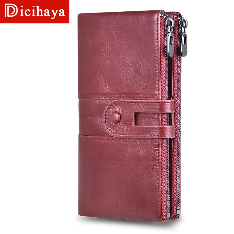 Pаспродажа DICIHAYA, хит продаж, женский клатч, натуральная кожа, кошельки, новинка, Женский Длинный кошелек, Женский кошелек на молнии, сумочка для денег, к...