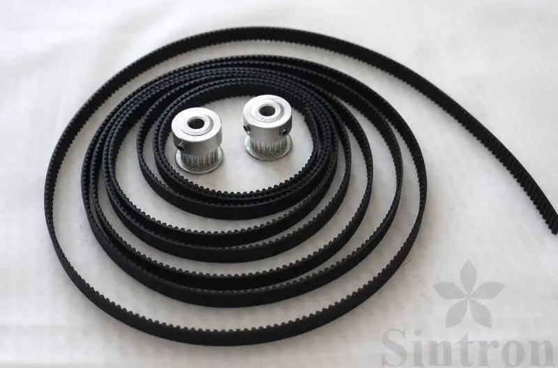 

2M GT2 Belts + 2 pcs 20 Tooth/Teeth Pulley Bore +1 X Allen Key for RepRap 3D Printer Prusa i3 free shipping