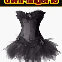 Черный натуральный цвет Горячая Распродажа поплин Корсеты с платьем, новинка бюстье и корсеты Женская эксклюзивная одежда S-2XL w7002