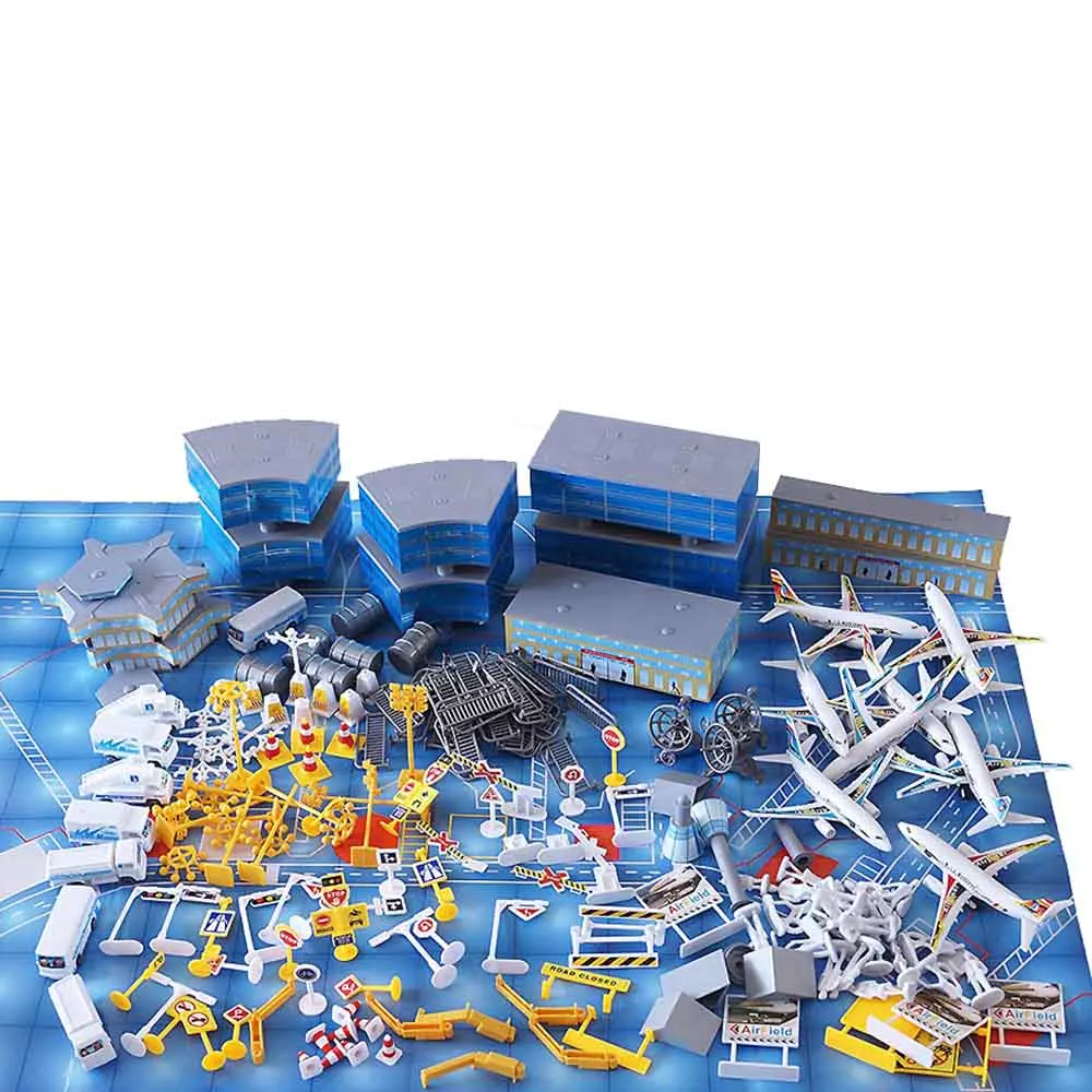 Симулятор аэропорта сцена Игрушка Набор Модель самолета моделирования набор детей игровой дом игрушки модель аэропорта собранная обучающая игрушка