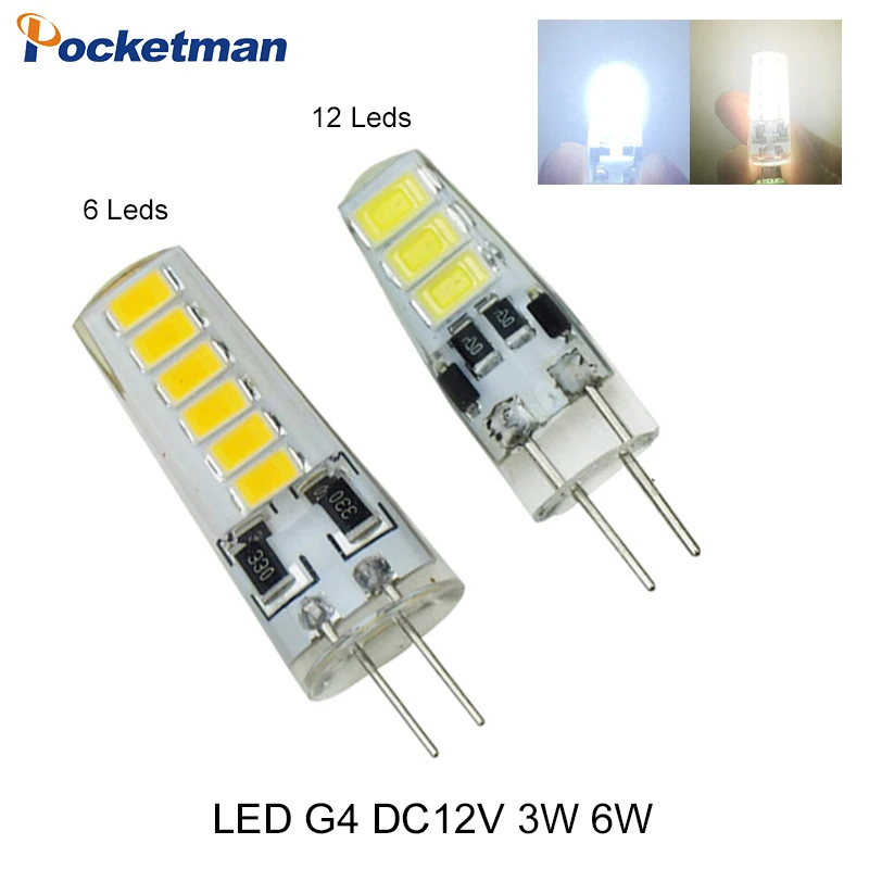 

G4 LED Lamp 3W 6W Mini LED Bulb DC 12V SMD5733 360 Beam Angle Spotlight Chandelier High Quality Lighting Replace Halogen Lamps