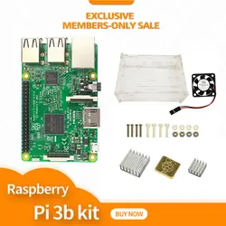 Raspberry pi 3 Model B стартовый набор-pi 3 доска/pi 3 Чехол/вентилятор/теплоотвод