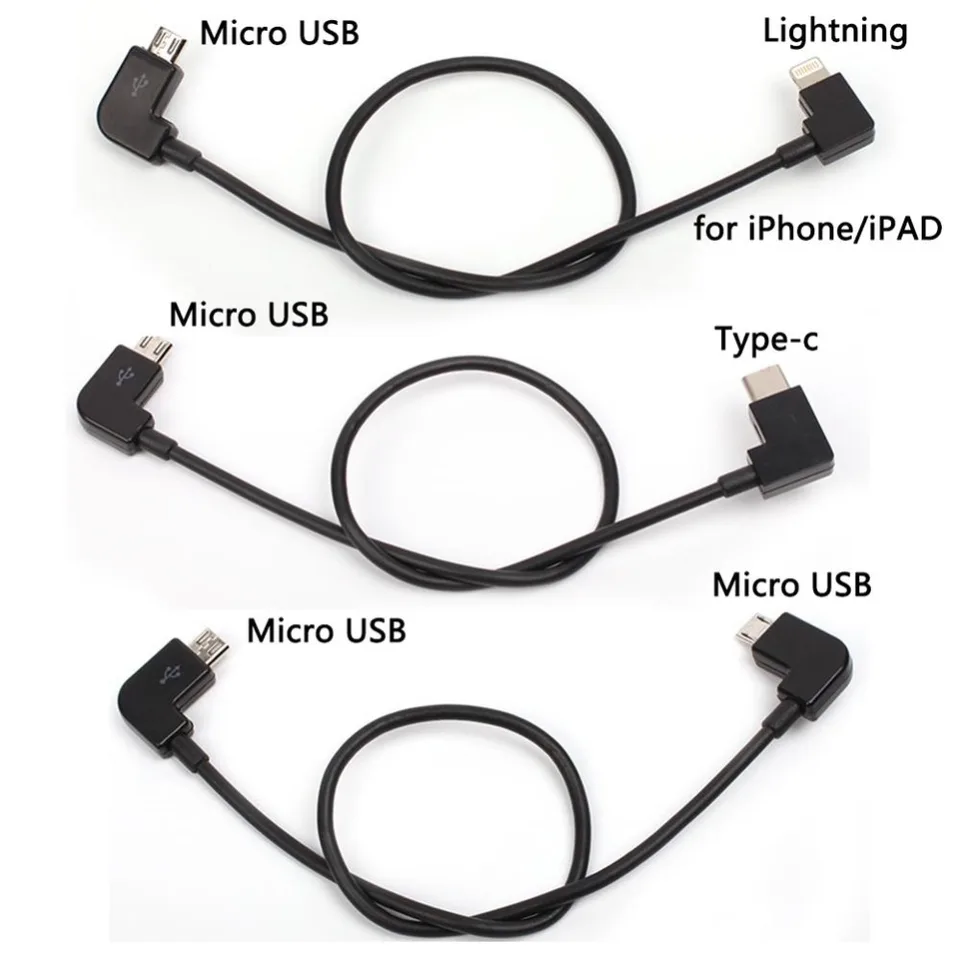 Cavo Dati DJI 15 Cm Da Lightning A Micro-USB, Compatibile Con Spark, Mavic, Mini, Air, IPhone/iPad - 5