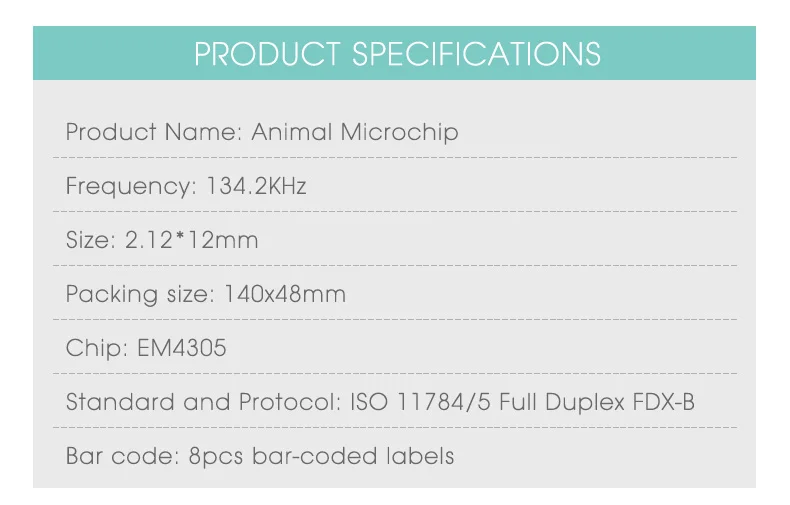 (60 шт./лот) мм 2,12*12 мм собака ID Пластик RFID инжектор Для микрочипов 134,2 кГц ISO чип Pet Стекло шприц с ярлыком для животные Свинья Товары кошек овец