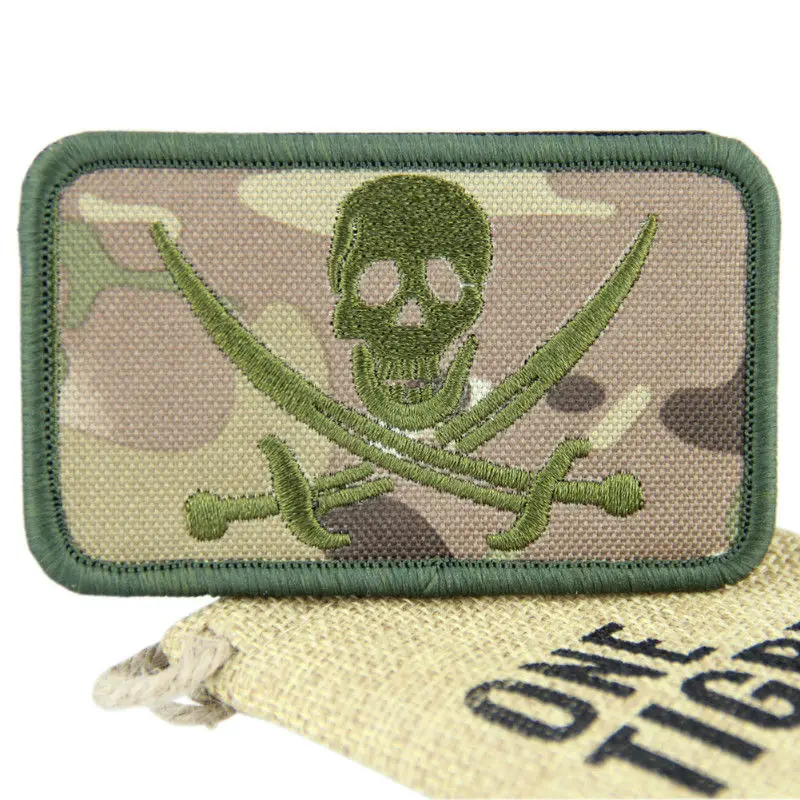 Tactical Skull Pirate Patches Morale Military Patches Outdoor