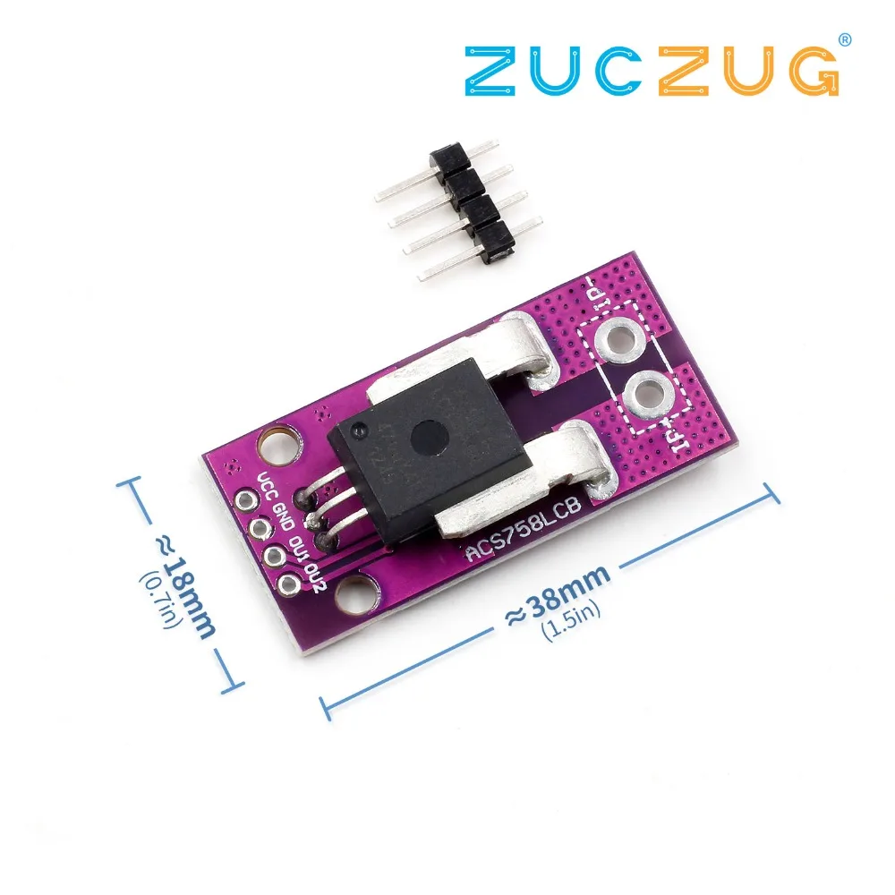 

ACS758LCB ACS758LCB-050B-PFF-T Hall Current Sensor Current Module NEW Diy Kit Electronic PCB Board Module