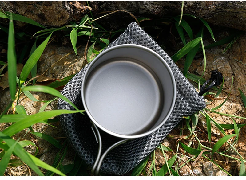 Xícara de Café ao ar Portátil de Viagem Xícara de Água Caneca da Bebida para Camping ml de Titânio Livre Dobrado Punho Cooking Picnic Tiartisan Ta8306 420 16 Ao Ar Livre Portátil de Viagem Dobrado