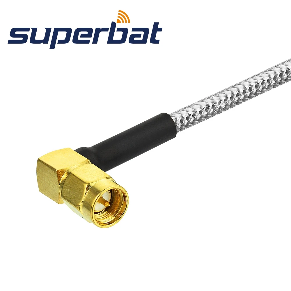 SMA Male Right Angle to SMA Plug RG402 Coaxial Cable