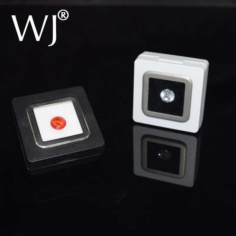Wholesale Gem Display black plastic box for Gemstones/Diamond 5x5 cm 20 pieces 