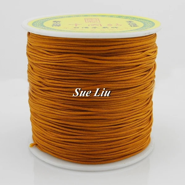 0,8 мм 49-цвет нейлоновый шнур нить китайский узел макраме шнур браслет плетеный шнур кисточки вышивка бисером нить-100 м/катушка - Цвет: Warm Brown CX29