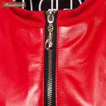 Women’s daily genuine Leather Jackets with Long Sleeve 7725