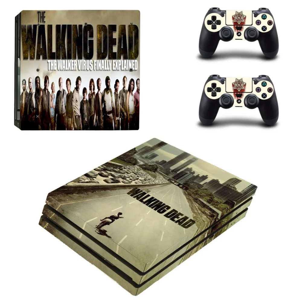 Наклейка Walking Dead PS4 Pro Play station 4 виниловые наклейки на кожу для Sony Playstation консоли и