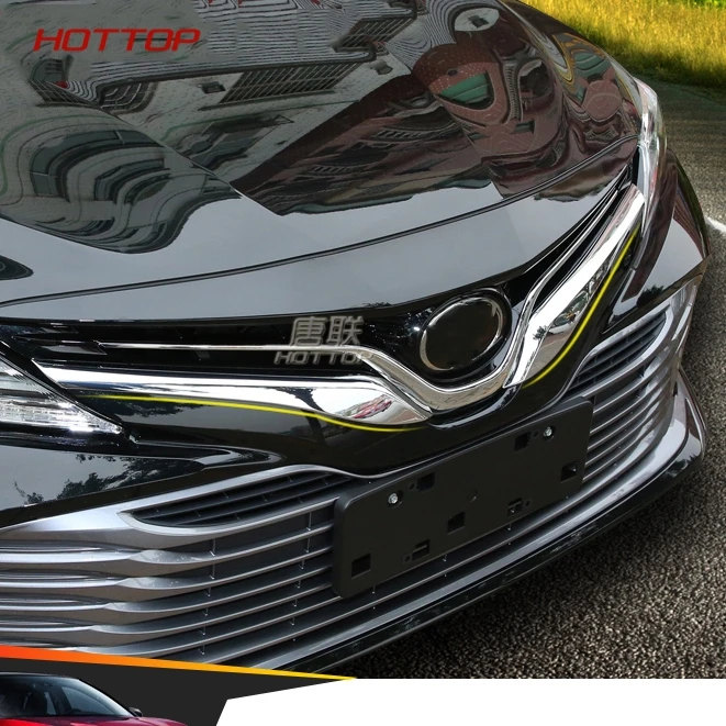 Наклейки для передней решетки автомобиля Toyota Camry 8th 2018 ABS хромированный защитный