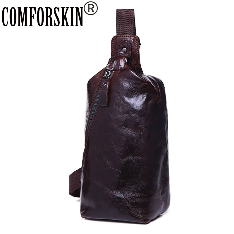 

COMFORSKIN Brand Men's Cross-body Bags 2018 New Arrivals Genuine Leather Male Messenger Bag Minimalist Style Men Leather Bags