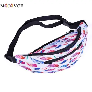 

Casual Printed Women Waist Packs Teenager Zipper Sling Shoulder Chest Bags Travelling Mobile Phone Bum Bag
