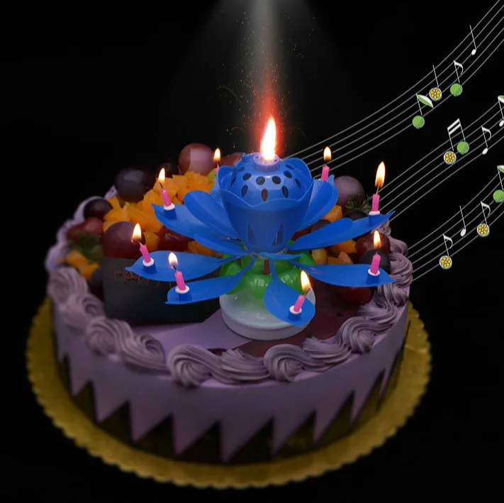 Buy Birthday Candles Beautiful Musical Lotus Flower