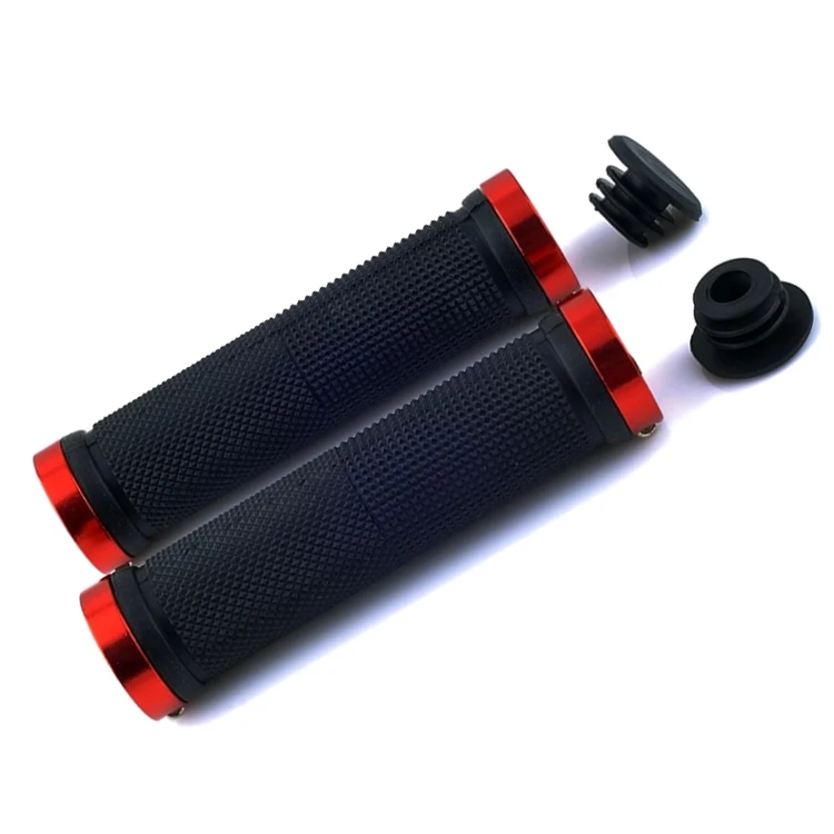 

DOUBLE LOCK ON LOCKING BMX MTB MOUNTAIN BIKE CYCLE BICYCLE HANDLE BAR Black red