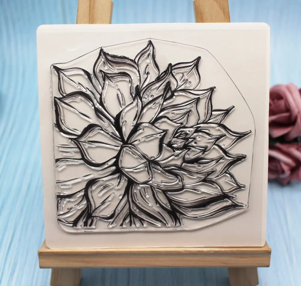 

Big Flower Transparent Clear stamp silicone stamp seal For DIY scrapbooking Photo/album craft card making Festival clear stamp