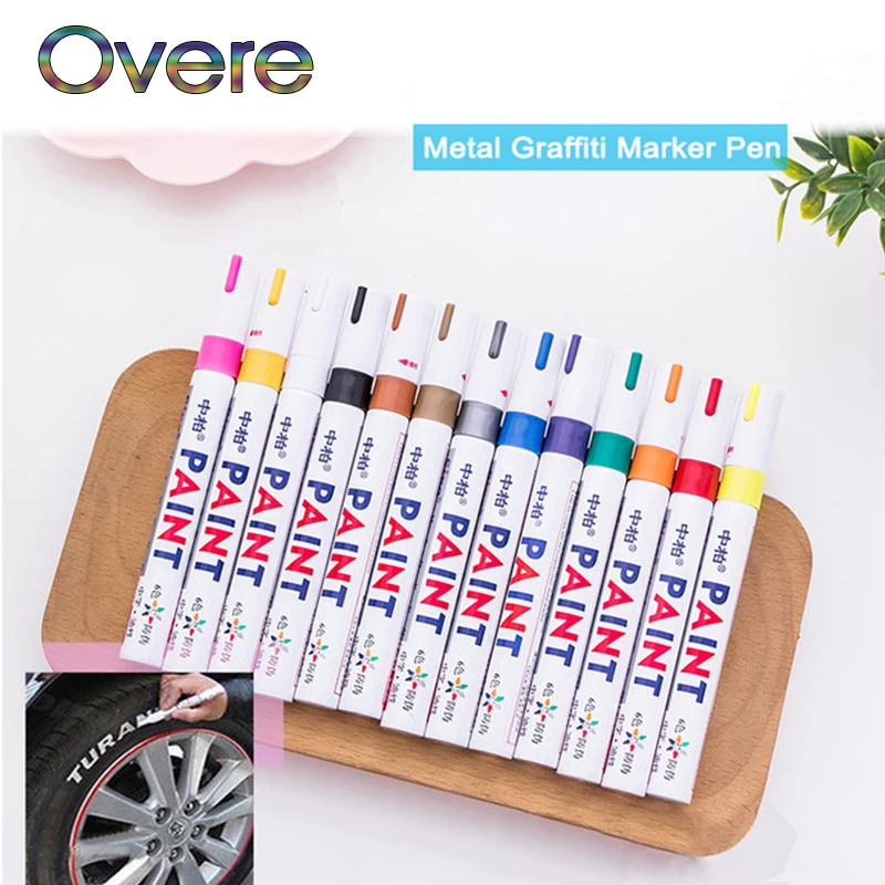 

Overe 1PC Car Tyre Tread Paint markers Graffiti Oily Marker Pen For Honda Civic Accord Fit Subaru Impreza Forester XV Nissan