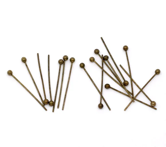 

DoreenBeads Copper Ball Head Pins Antique Bronze 20mm( 6/8") long, 0.5mm ( gauge), 65 Pieces 2017 new