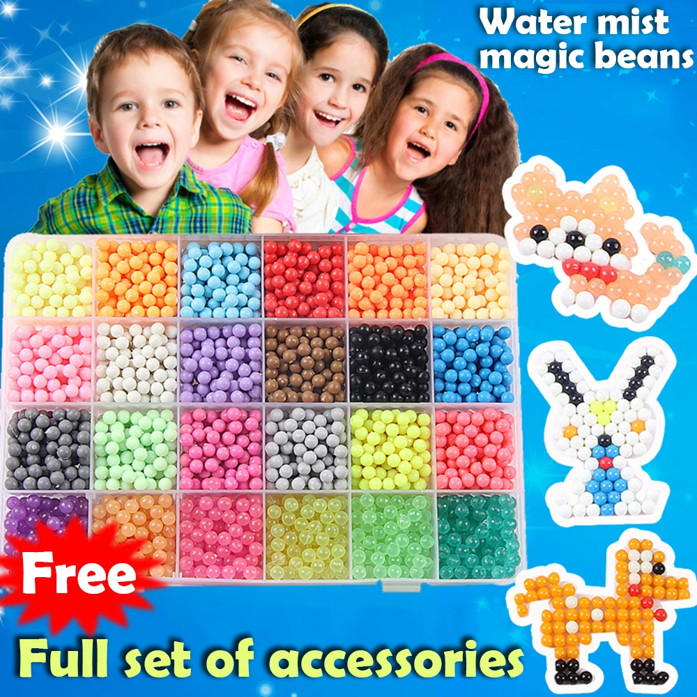 Multicolor DIY Water Mist Magic Beads Toys Animal Molds Spell Doug
