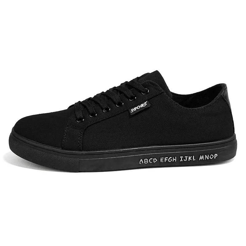 

2019 Men White Canvas Shoes Height Increasing Casual Shoes Men Sneakers Lace-up Student Shoes chaussure hommesize 39-44